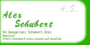 alex schubert business card
